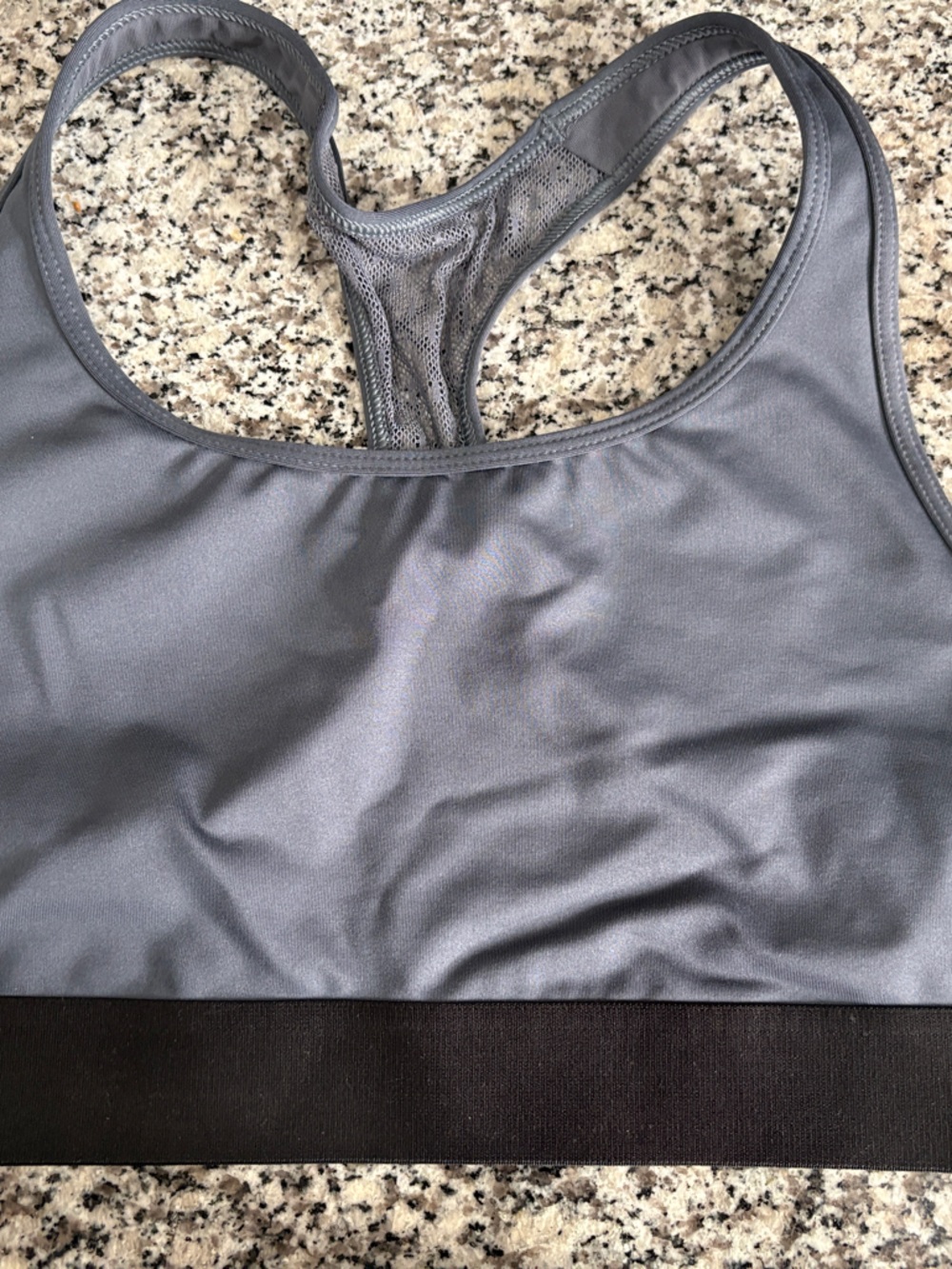 Victoria's Secret Gray Sports Bra with Black Support Band